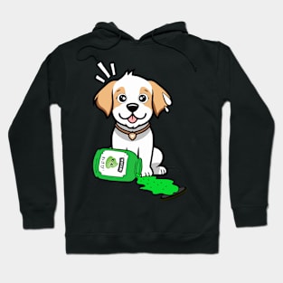 Funny happy Dog Spilled Wasabi Sauce Hoodie